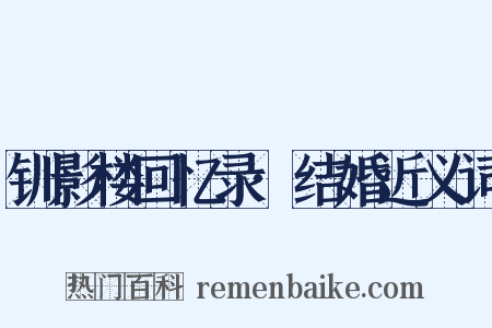 钏影楼回忆录·结婚近义词是什么意思的图片